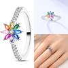 Popular Glow In The Dark Rings For Women 925 Silver Star Moon Sun Rings Sparkling Cubic Zircon Exquisite Jewelry Gifts