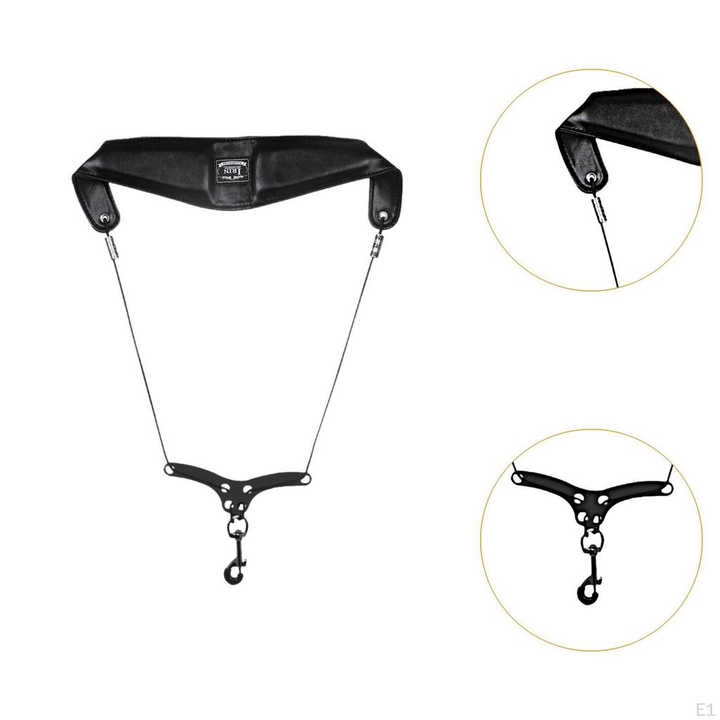 Adjustable Saxophone Neck Strap with Lightweight PU Leather Design