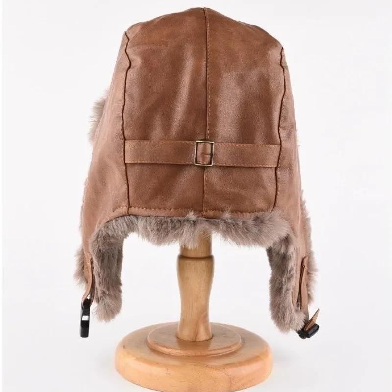 Men Winter Trapper Aviator Trooper Earflap Warm Russian Windproof Ski Hat Bomber Hats