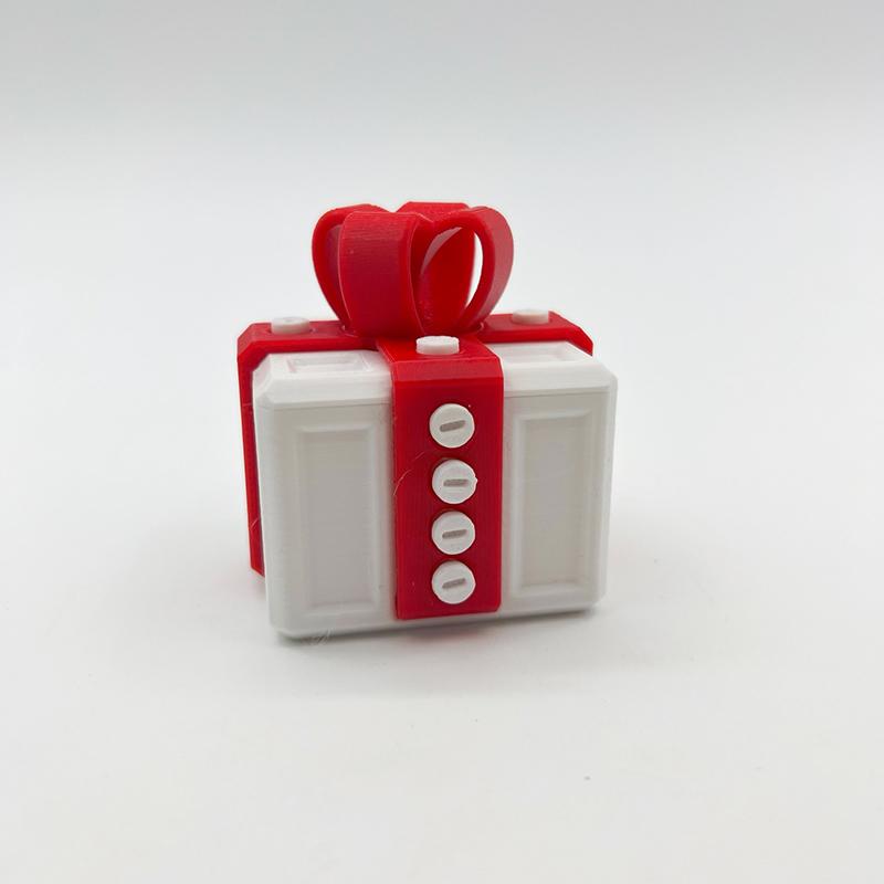 3D printed surprise Christmas box with Christmas atmosphere decorations and ornaments that can be freely twisted and decompresse