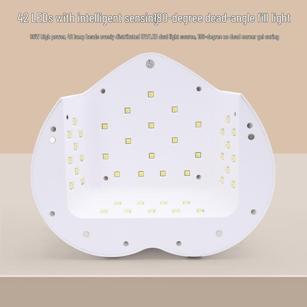 Wireless LED Nail Art Curing Lamp: Rechargeable, Fast-Drying, No Hand Blackening, UV Glue Compatible.