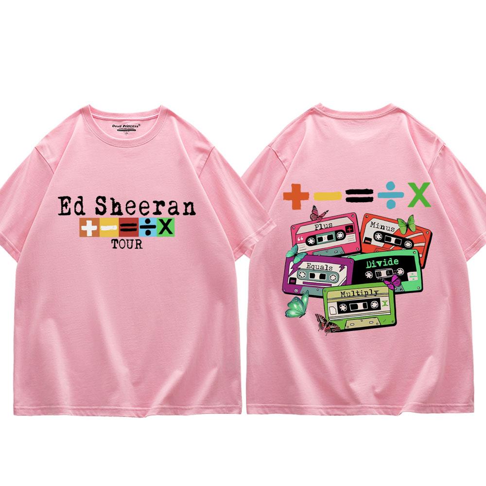 Ed Sheeran Mathematics Tour Merch T Shirt Harajuku Y2k Oversized Short Sleeve T-shirt Men Women Casual Beathable Top