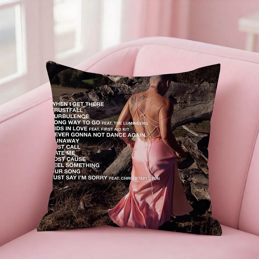 Singer P-P! Nk Pillow Case Cover  Square Sofa with Pillow Case for Home Use 12x12Inch