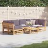 VidaXL Garden Lounge Set with Cushions 7 Pcs, Patio Sofas, Patio Furniture Set, Outdoor Furniture, Wood 3214323