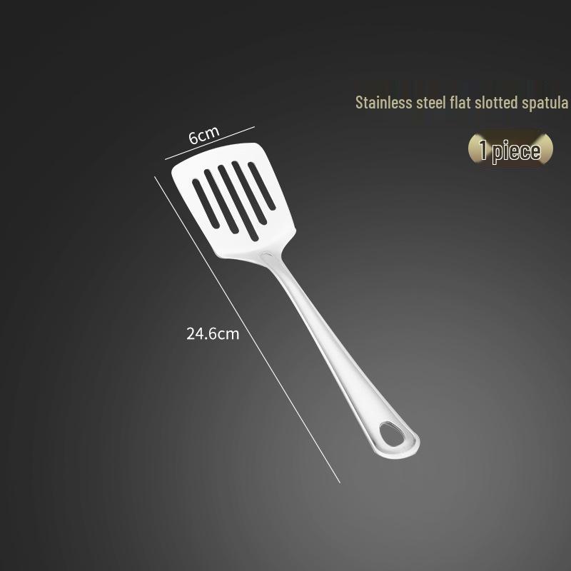 Stainless Steel Kitchen Utensil Set: Serving Spoon, Ladle, Flat Spatula, Slotted Spatula, Small Ladle