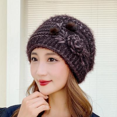 Autumn and Winter Hat with Ear Flaps for Women Thickened and Plushed Warm Ear Protect