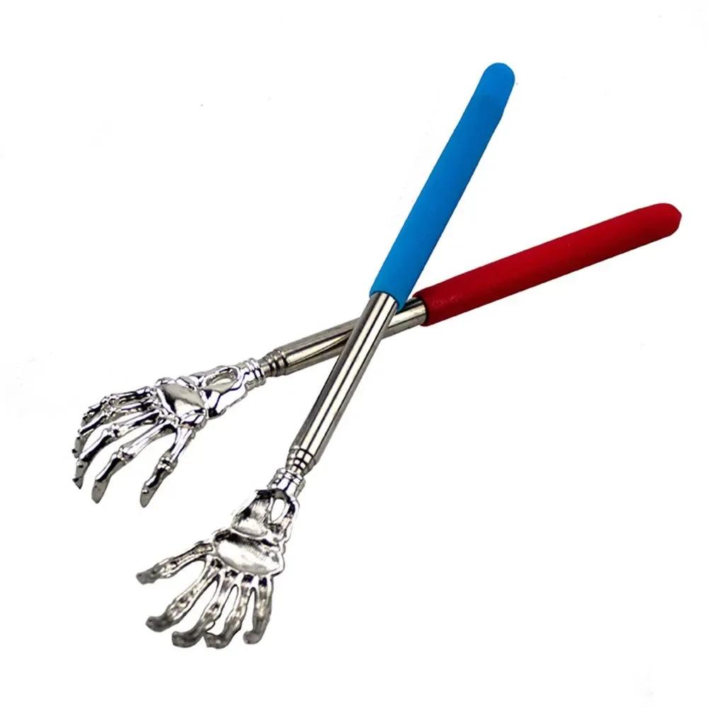 1pc Random Color Stainless Steel Back Scratcher Telescopic Scratching Massager Extendable Itch Old Man Happy Health Products