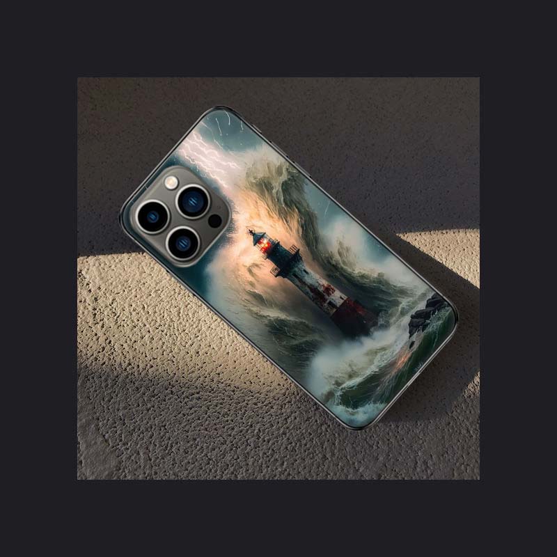 Lighthouse Phone Case For Iphone 16 15 Plus 13 12 Mini 17Air 16E 11 14 Pro 17 Pro Max Cover Shell Coque Soft Clear Capa Cute Fun