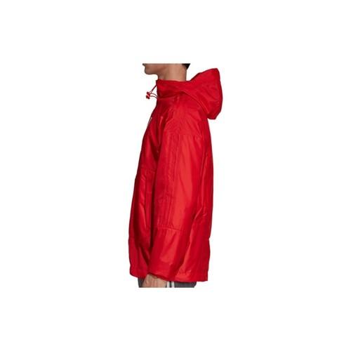 adidas Originals Zip-up Solid Color Lightweight Hoodie Jacket for Men, Red