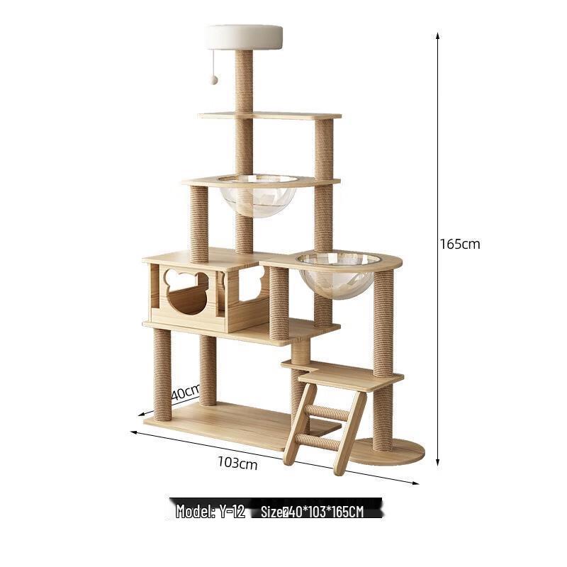 Miling Luxury Integrated Cat Tree with Double Space Capsules