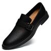Fashion Luxury Brand Men's Genuine Leather Loafers Breathable Slip-On Shoes Male Casual Comfortable Business Shoes Men Wedding Dress