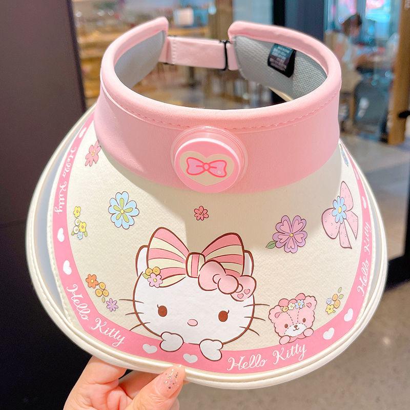 Hello Kitty Kinder Zonnehoed Met Brede Rand Voor Zomerse Buitenbescherming
