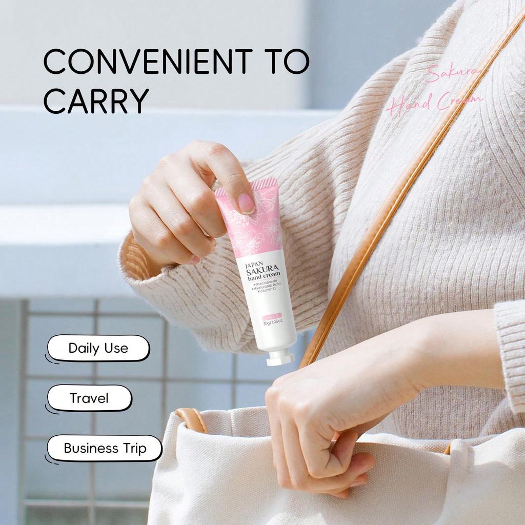 1pc 30g Japanese Sakura Hand Cream, Anti-Wrinkle And Whitening Hand Cream, Moisturizing And Anti-Cra