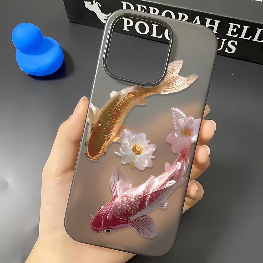 Full Screen Goldfish Shark Phone Case For IPhone 16 15 14 Pro 15 Plus 13 12 11 17 Pro Max Air 14 Plus Soft Silicone Cover Shell