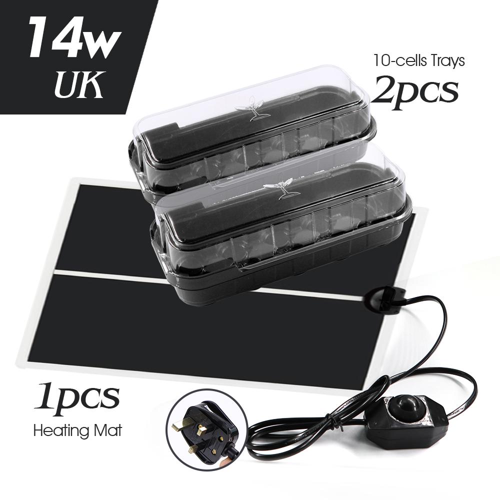 14/35W Plăcuță de Încălzire Plante Încălzitor Covoraș Termic Tăvi Răsaduri Pepinieră Cutie Germinare Seră Ștecher US/EU/UK/AU Control Temperatură