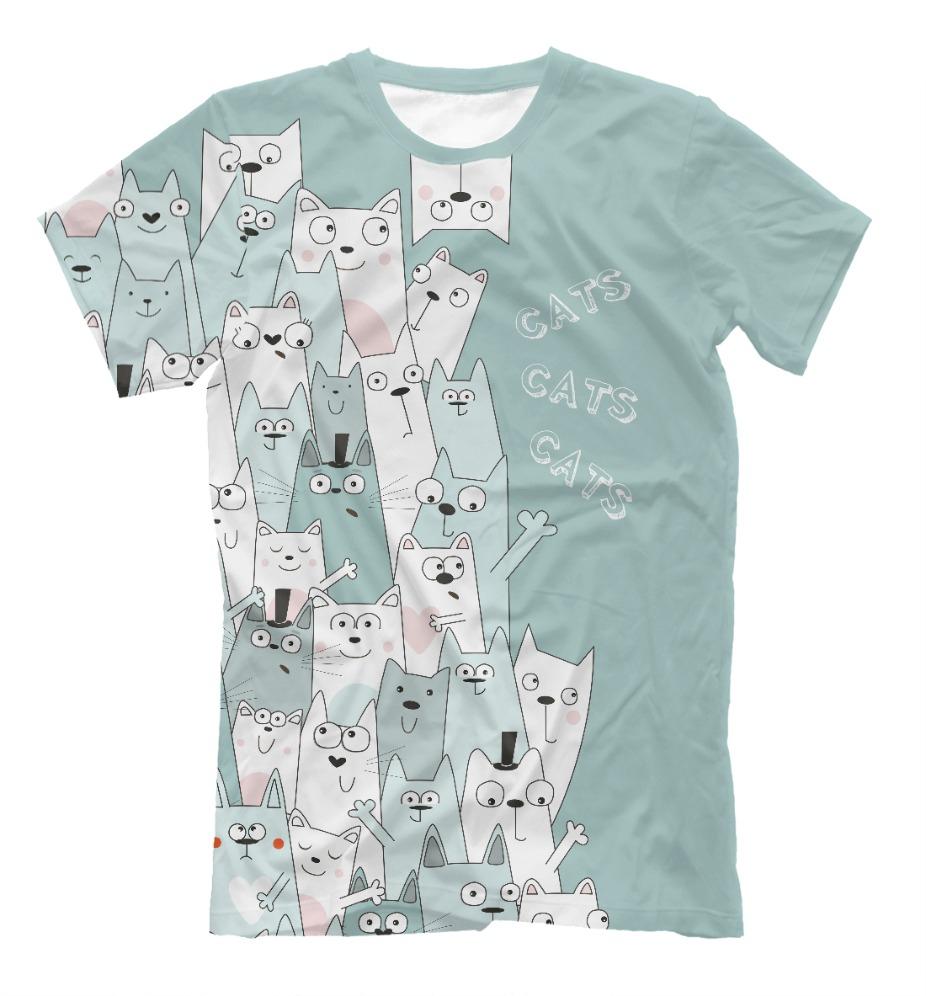 women's T-Shirts Cute Cat Pattern 3D Print Tops Tees Summer New  Streetwear Fashion Oversized T Shirt Men Clothing