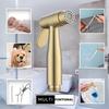Brushed Gold Bidet Sprayer for Toilet, Senhozi Stainless Steel Spray Head with Jet Spray and Soft Spray Modes, Bathroom Handheld Spray for Cloth
