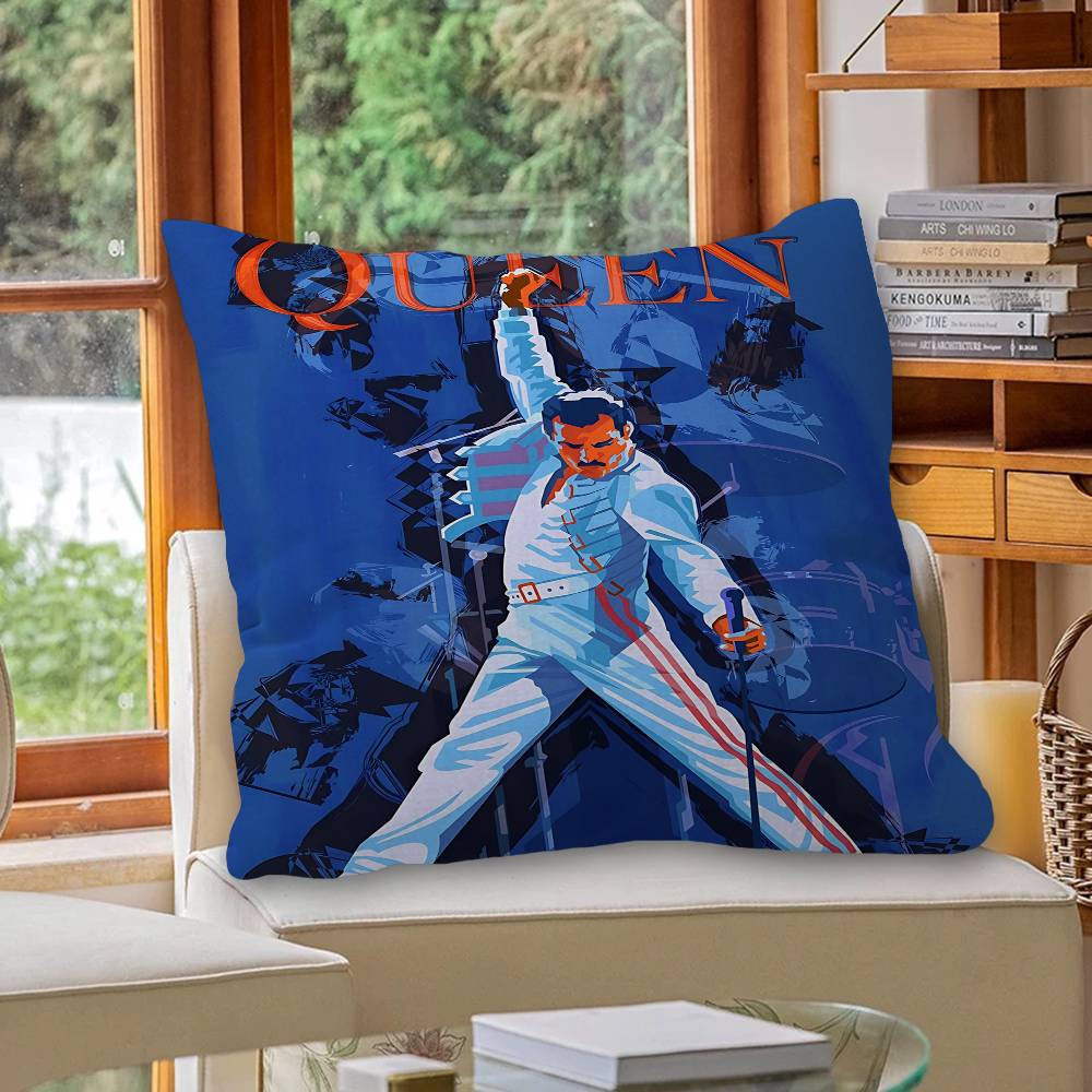 Classic Band Queen F-Freddie Mercury Personalized picture text home decorative pillows Household Gifts 45x45cm