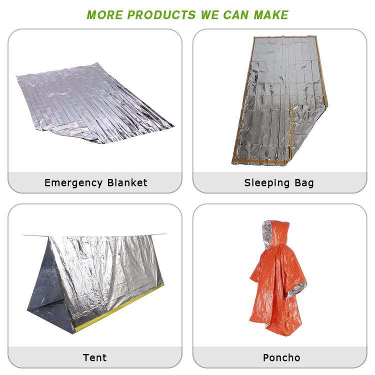 Manta Térmica de Supervivencia de Aluminio para Emergencias de Primeros Auxilios y Rescate al Aire Libre