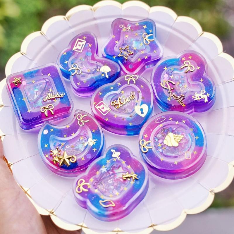 DIY Double Layer Quicksand Silicone Epoxy Mold DIY Keychain Pendant Jewelry Crafting Mould for Valentine Love Gift