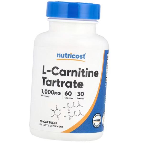 

Карнитин Тартрат, L-Carnitine Tartrate, Nutricost (02647001) 60caps