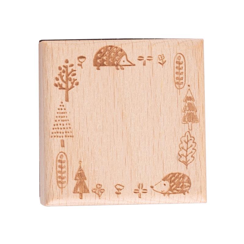 

Kawai Original Light Retro Hand Ledger Message Box Series 6 Types of Cartoon Border Decorative Material Printing Assorted Stamps