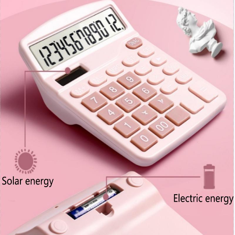 Solar-powered Calculator High Appearance Level Cute Computer Office and Student Calculator Small Size Classic and Simple