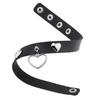 Punk Heart Rivet Choker, Heart Shape Rivet PU Leather Clavicle Neck Collar
