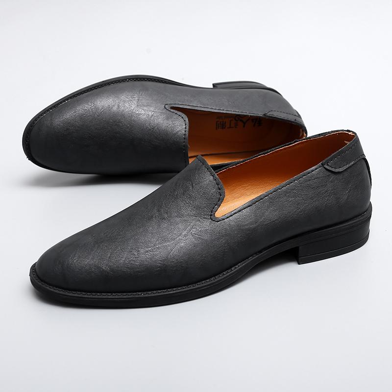 Fashion Genuine Leather Men's Casual Shoes Pointed Toe Man Loafers Breathable Office Shoes Men Designer Slip On Driving Shoes Moccasins