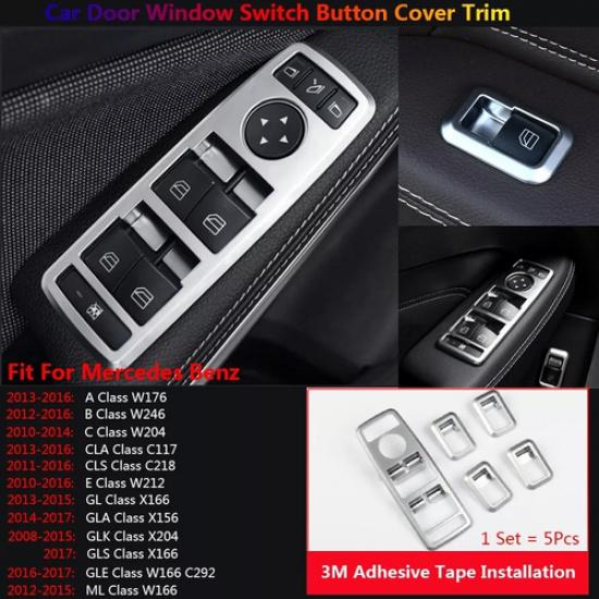 For Mercedes Benz A B C E CLA CLS GL GLA GLK GLE ML Car Window Switch Cover Trim