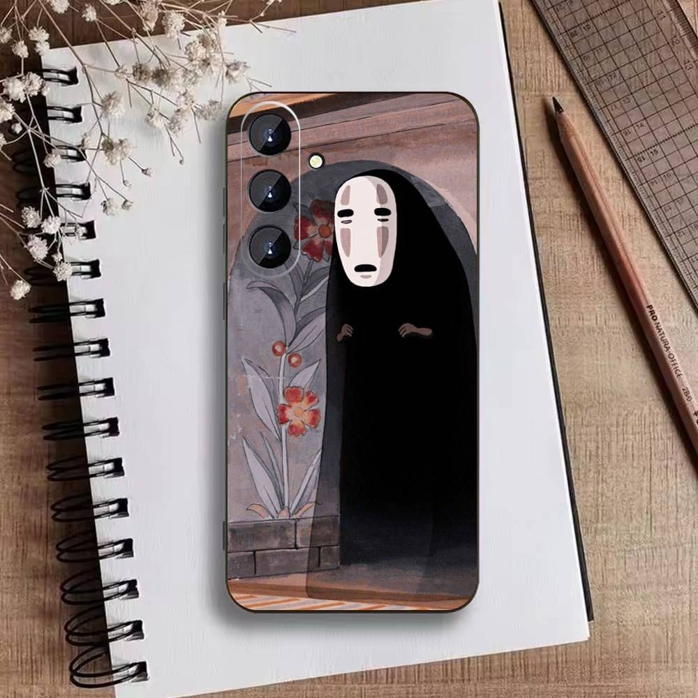 

Cartoon K-Kaonashi-ES Phone Case For Samsung Galaxy A73,A21s,A22,A31,A52,A53,A71,A41Soft Black Shell Samsung a32 5g