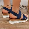 Fashion 2025 Plus Size Sandals Summer Casual Shoes for Women Comfortable Non-slip Walking Sandals Slip On Elastic Fabric Female Shoes