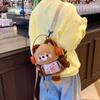 Cute Plush Red Panda Backpack Large Capacity Soft Fashion Shoulder Bag Kawaii Fluffy Wear Headphones Animal Bag Woman Girl Gift