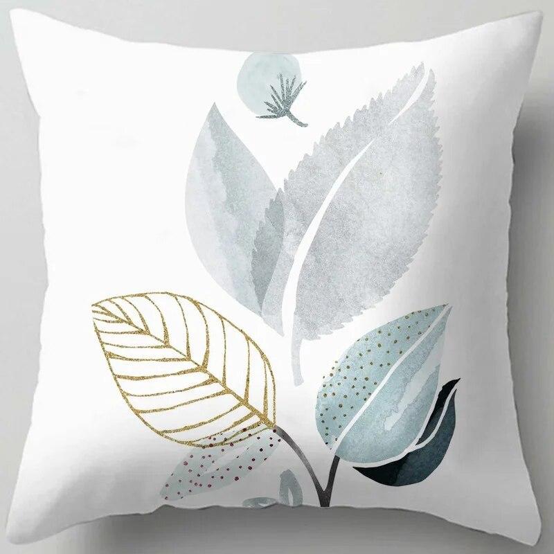 45*45CM Plant Flower Pillow Cover Living Room Sofa Office Seat Waist Cushion   Home Decoration Creative Ornament