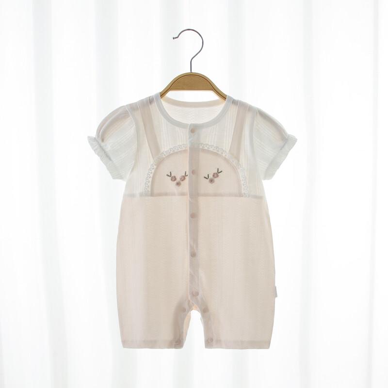 Qiaojiao Duck Baby Girl Summer Short Sleeve Romper