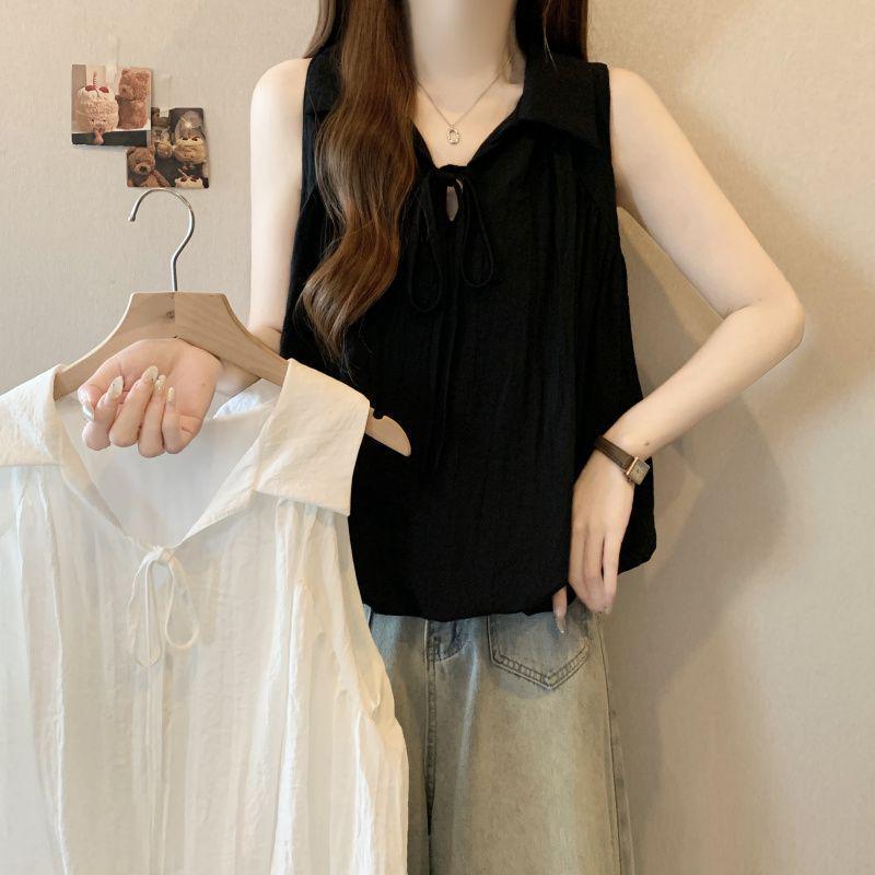 Summer Lace-Up Bud-Shaped Sleeveless Vest: Flattering, Slimming, and Trendy Women's Top