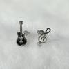 Asymmetrical Guitar Music-Note Stud Earring Zirconia Statement Earring Stud Dainty Jewelry Gift Women Girl Sensitive Ear