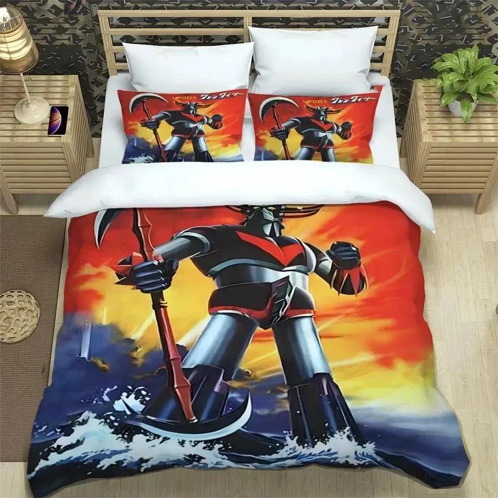 3D-tryck Ufo Robo Grendizer Goldorak Bekvämt Påslakan Örngott Sängklädesset Barn Sovrumsdekoration Hemtextil