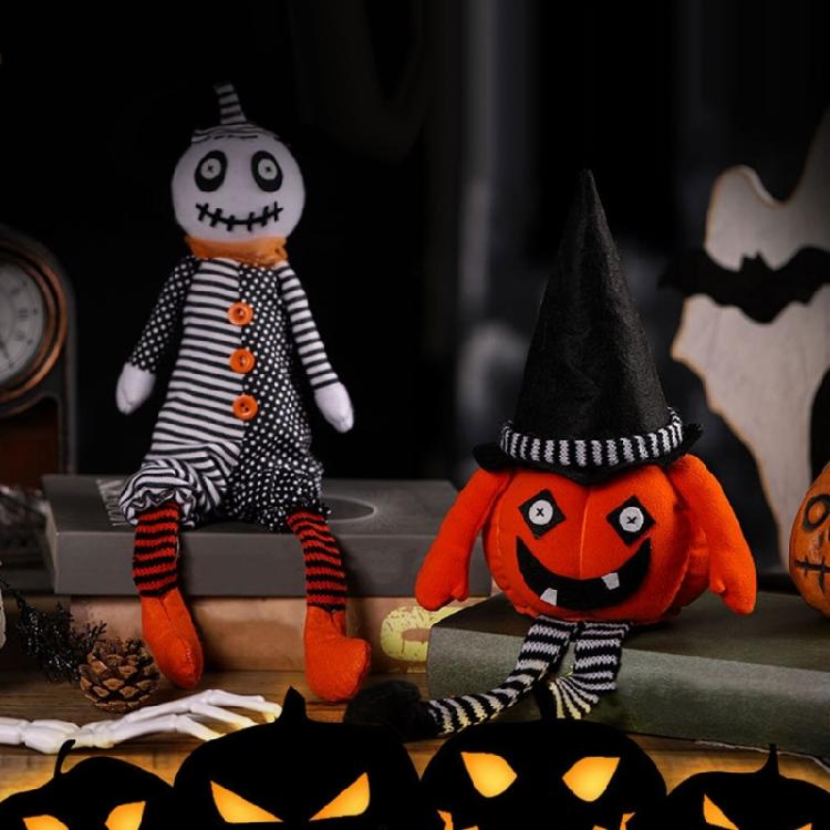 Handmade Pumpkin Specter Collectible Functional Pumpkin Specter Toy Ornament for Halloween Theme Parties and Event