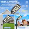 Solar Street Light 8000W 120000 Lumens Outdoor Waterproof LED with Motion Sensor, 7000K Dusk to Dawn, for Parking Lot Yard 1-Pac