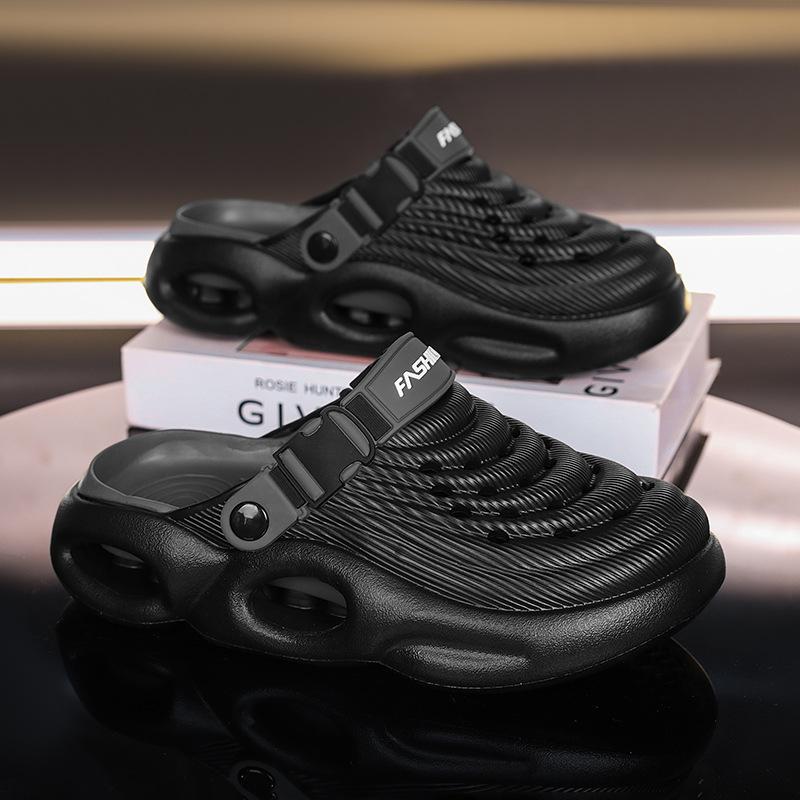 

New hole shoes summer wear garden shoes EVA bag head slippers outdoor semi-drag beach sandals 45