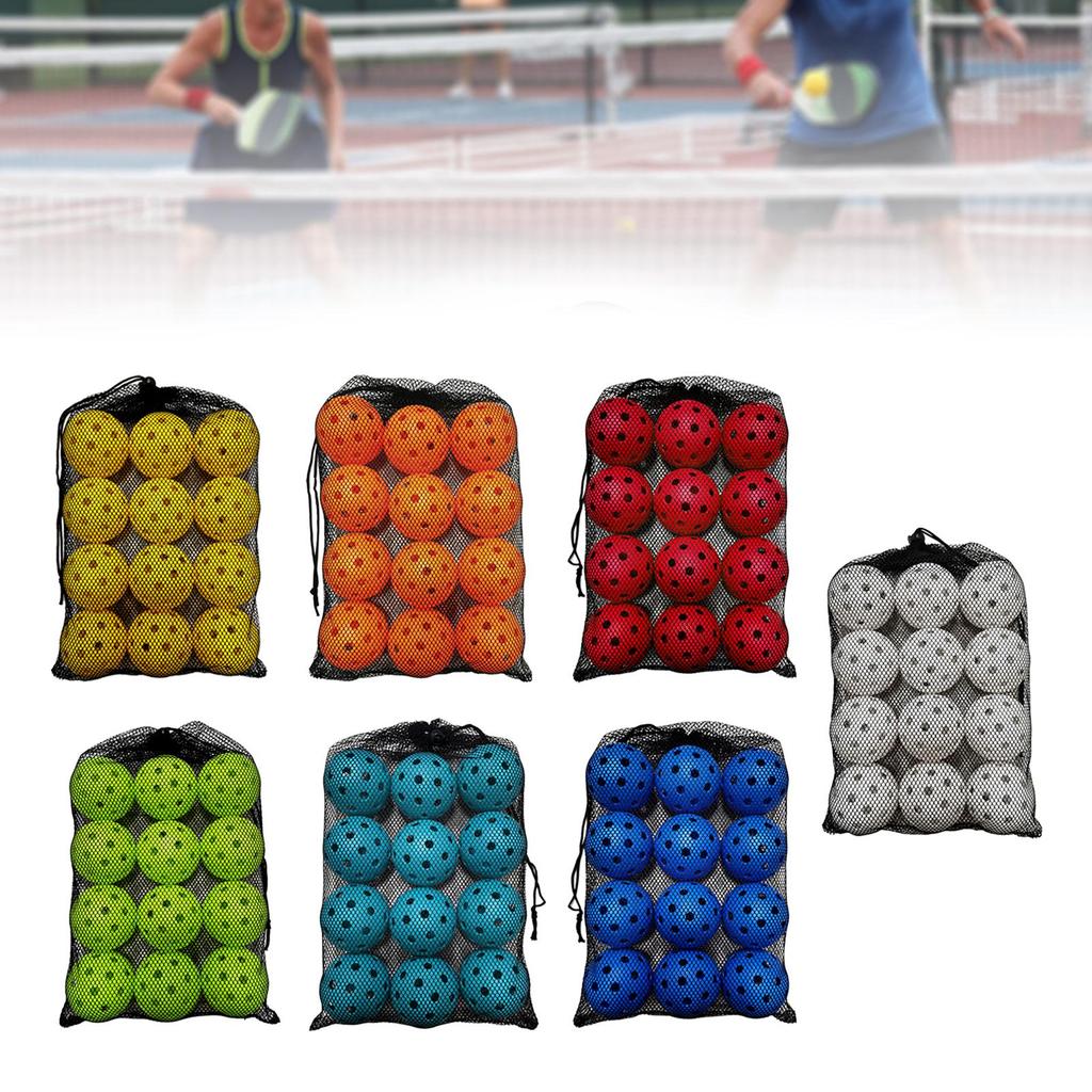 12 Pieces Pickleball Balls Standard Specifically Designed Practice Accessories for Sanctioned Tournament Play Outdoor Courts