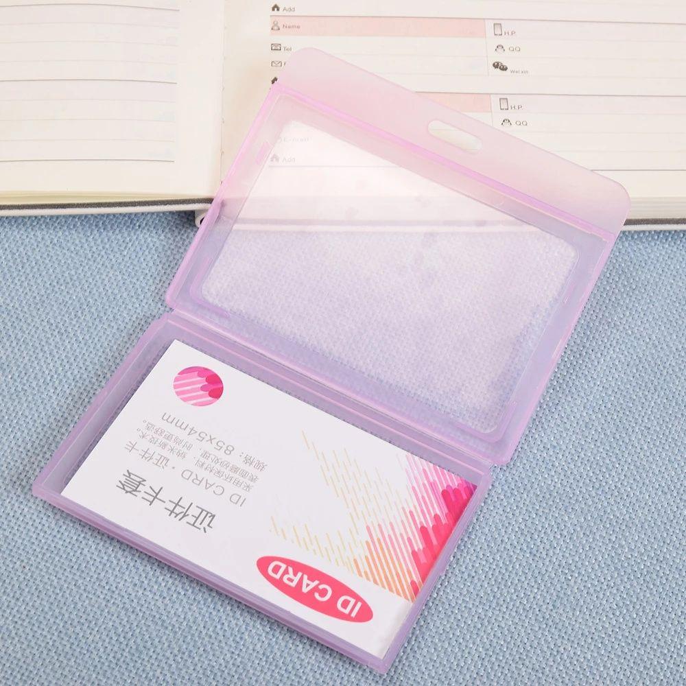 Retractable Key Holder Transparent Badge Holder Name Card Cover ID Card Holder Bank Card Holder