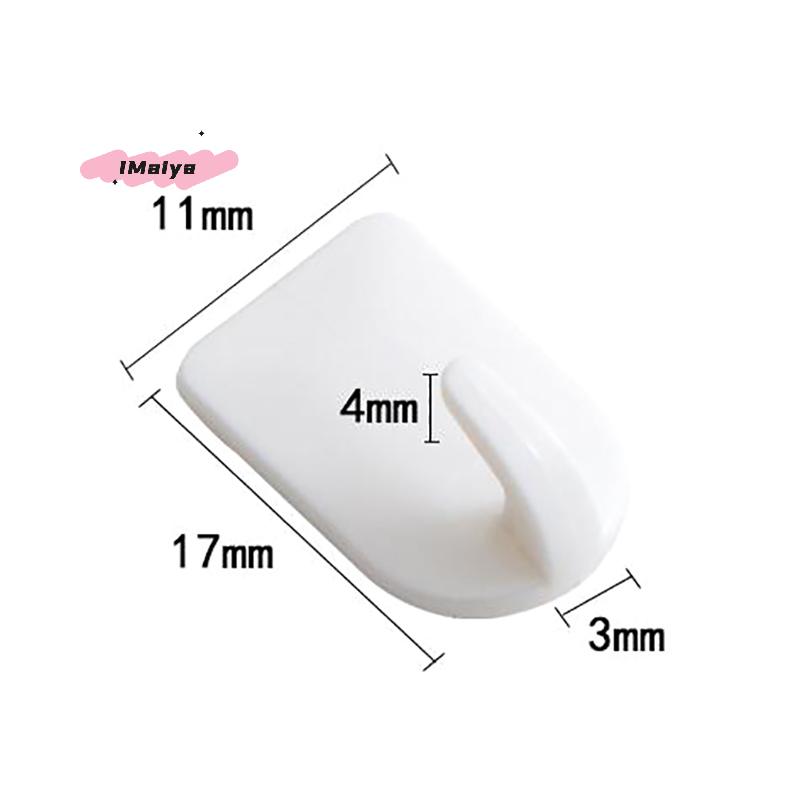 M-9Pcs Mini Small Hooks Multi-purpose Strong Adhesive Hanging Keys Coat Hats Necklace Decorations Small Hooks Household Products