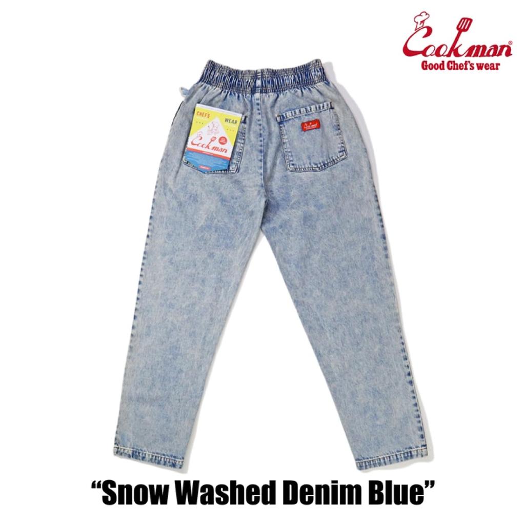 COOKMAN Chef Long Snow Work Denim Size Pants, Pants, Wash, Pants, Blue, M, 231-31821