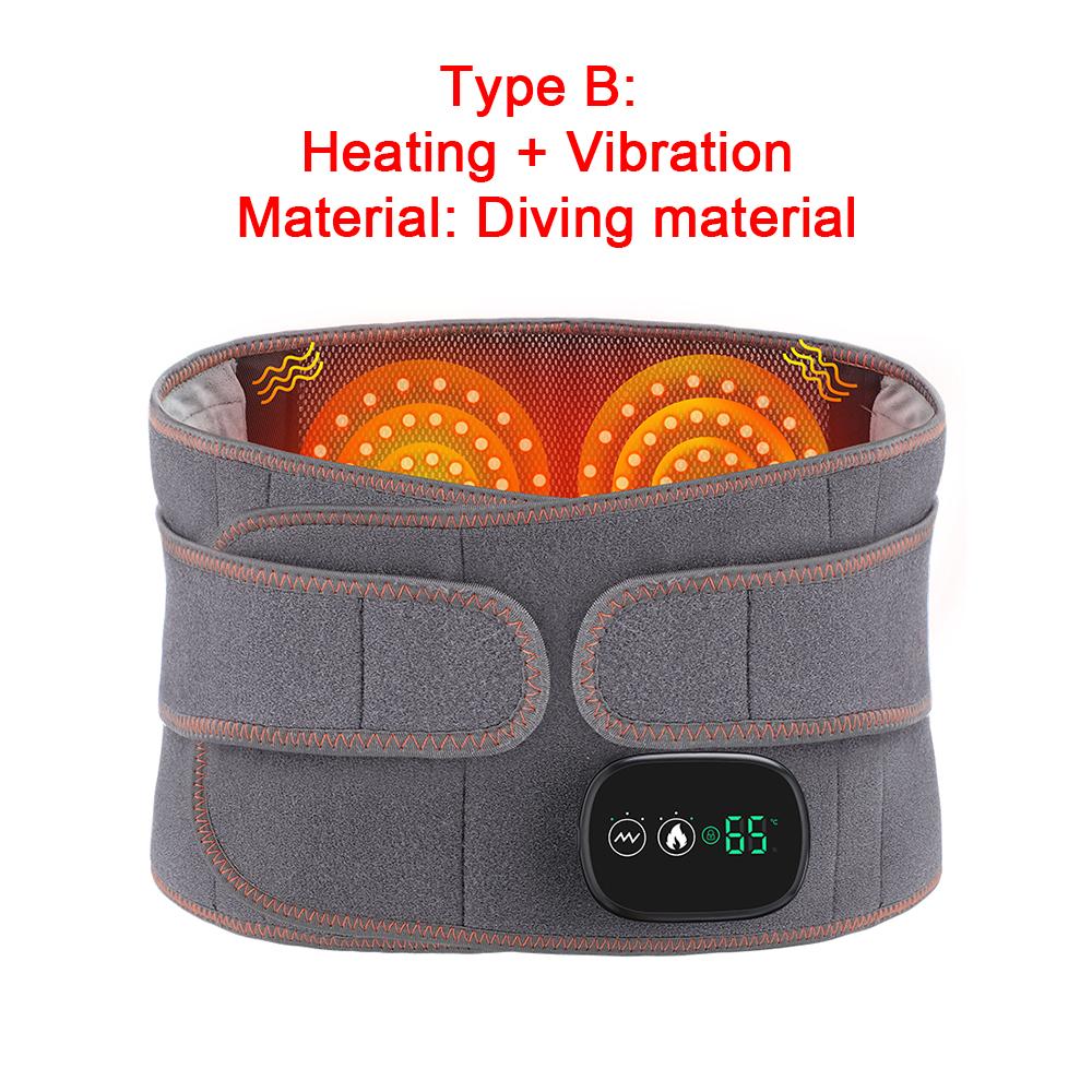 

Heating Inflatable Waist Belt Lumbar Traction Device Hot Compress Vibration Massage Airbag Decompression Waist Support Belt