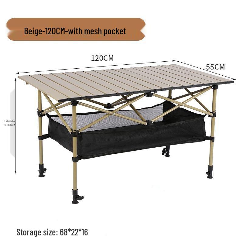 Height-Adjustable Portable Outdoor Picnic Table and Chair Set