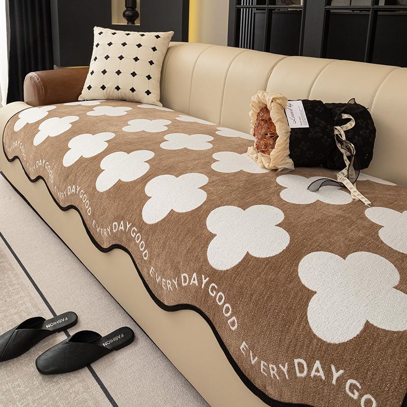 

Straight Special-Shaped Sofa Cushion Light Luxury High-End Non-Slip Leather Sofa Seat Cushion Sofa Cover Cloth Towel Universal In All Seasons 90*70cm