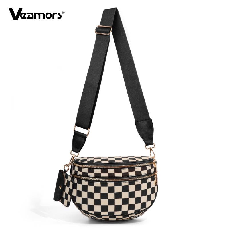 Women Adjustable Strap Crossbody Bag Vintage Shell Waist Bag Casual Daily Shoulder Purse
