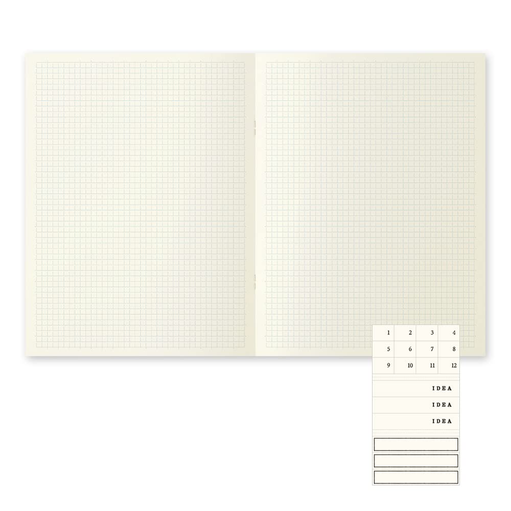 DESIGNPHIL MIDORI MD Notebook A4 Variant Set of 15308006 Light, Size, Gridded, 3,